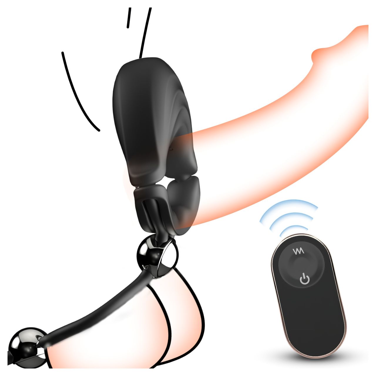 Sex HD - állítható vibrációs péniszgyűrű távirányítóval (fekete) Sex HD - állítható vibrációs péniszgyűrű távirányítóval (fekete)