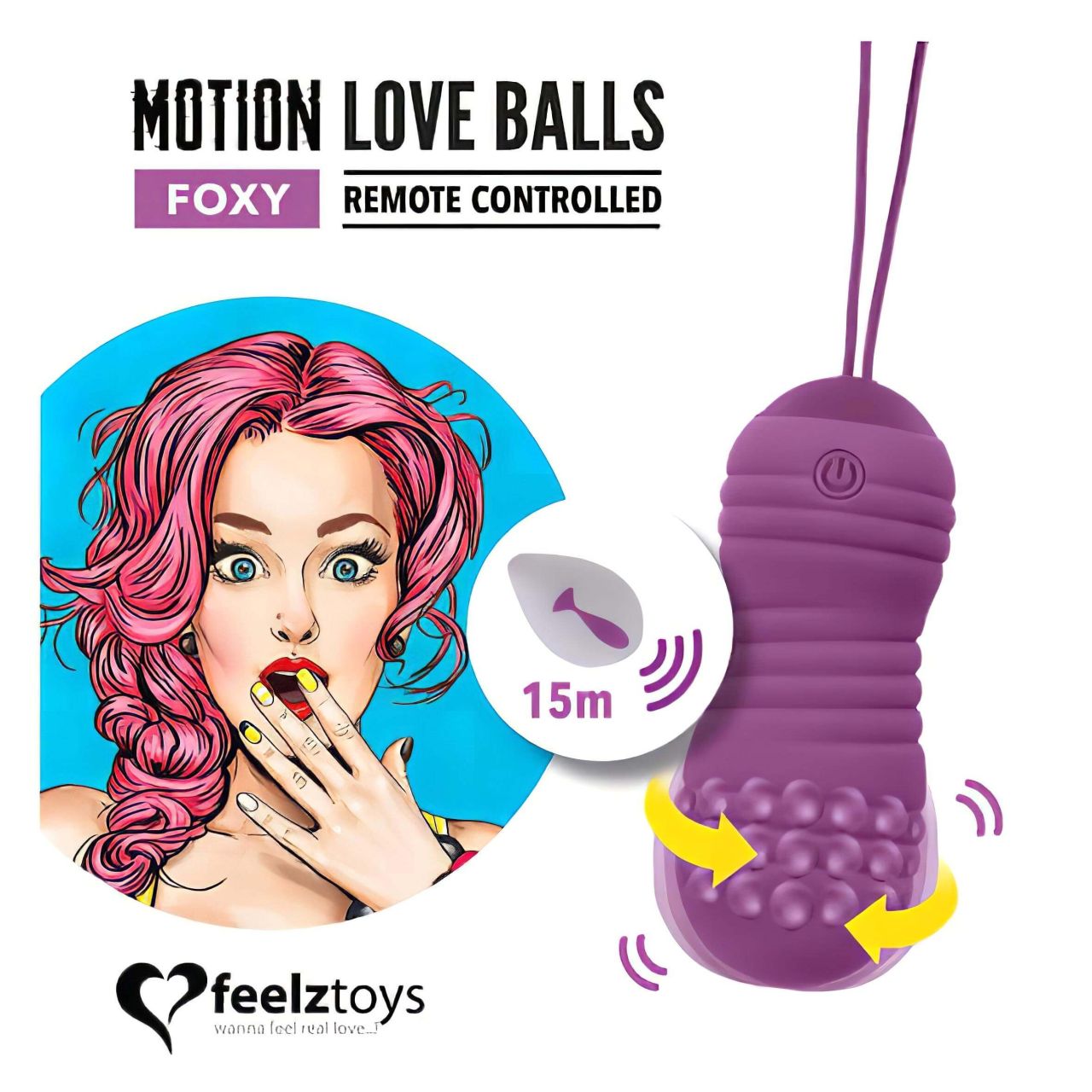 FEELZTOYS Foxy - vízálló vibrotojás (lila) FEELZTOYS Foxy - vízálló vibrotojás (lila)