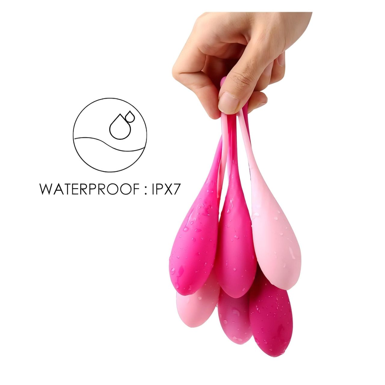 Sex HD Eggs - 6 db-os kegel golyó szett (pink) Sex HD Eggs - 6 db-os kegel golyó szett (pink)