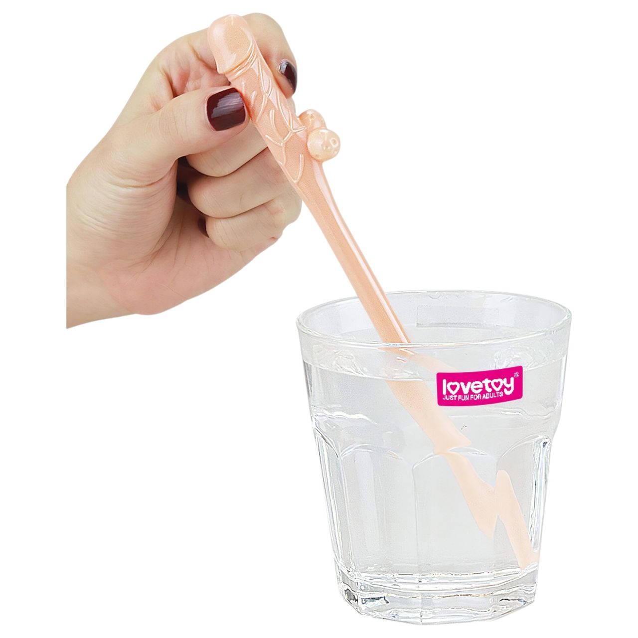 Lovetoy - realisztikus pénisz szívószál (testszínű)