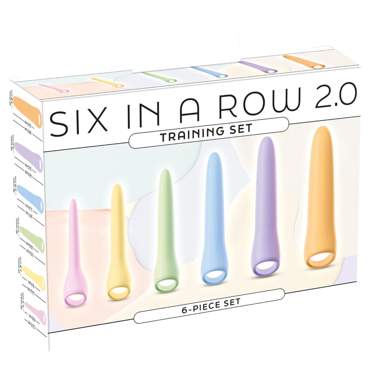 You2Toys Six in a Row 2.0 - 6 részes szilikon dildó és dilátor szett (színes)
