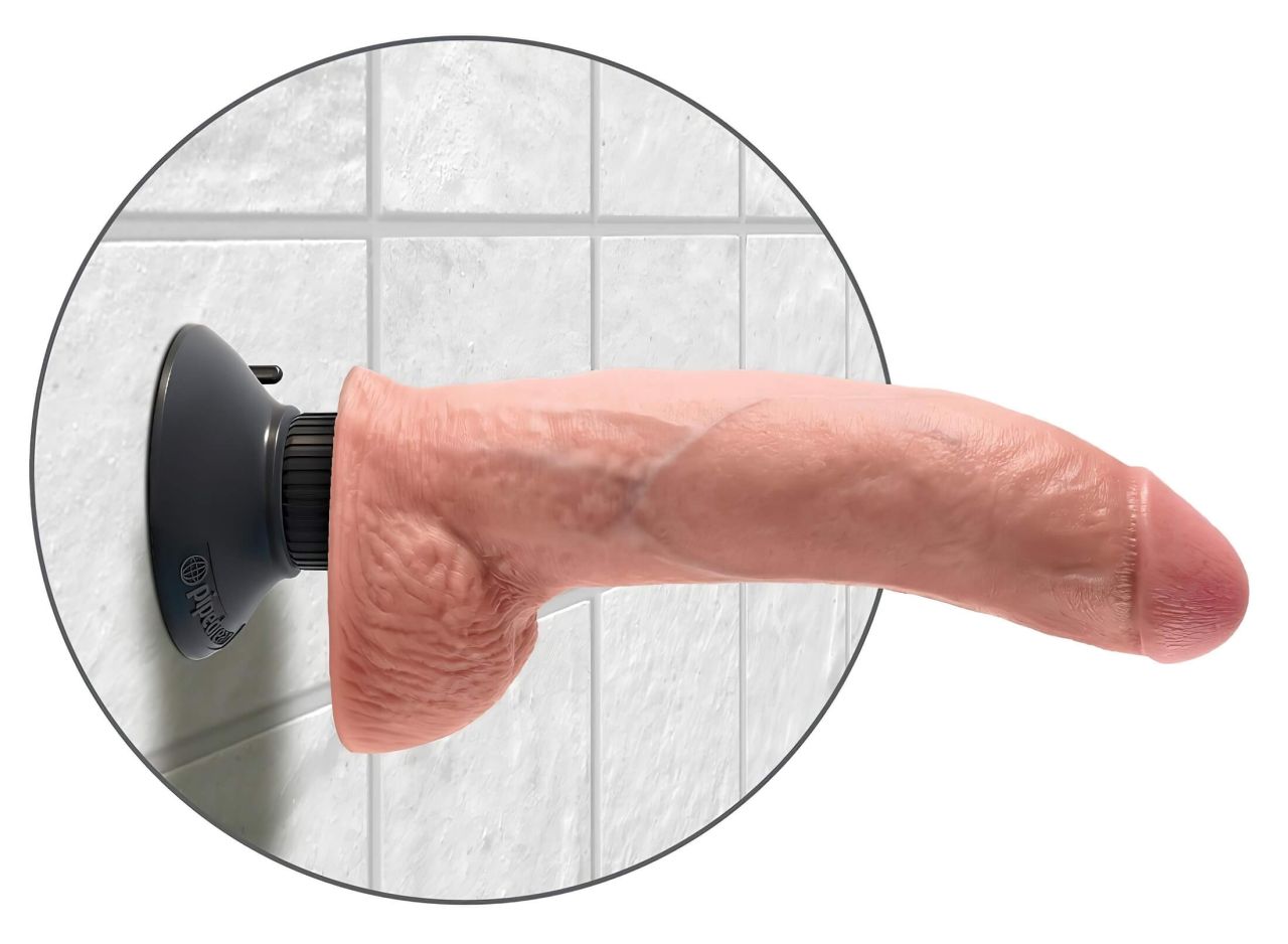 King Cock 9 - hajlítható, tapadókorongos vibrátor (26 cm, testszínű) King Cock 9 - hajlítható, tapadókorongos vibrátor (26 cm, testszínű)