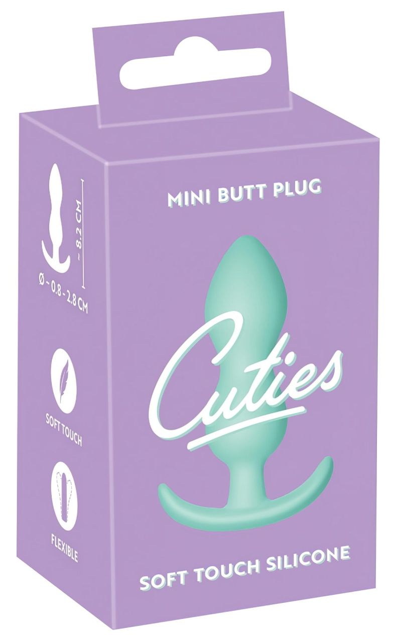 Cuties Mini Butt Plug - szilikon anál plug (menta, 2,3 cm)