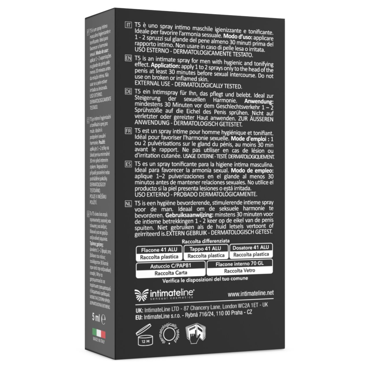 Intimateline T5 - késleltető spray férfiaknak (5ml)