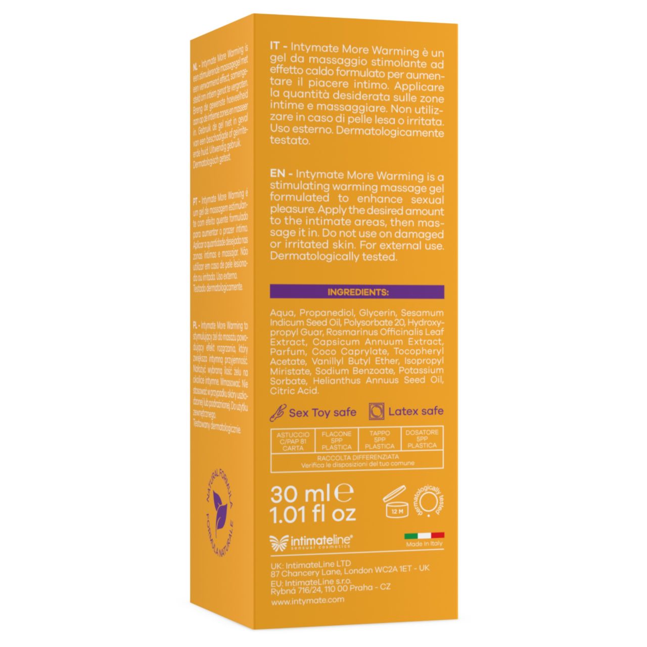 Intimateline Intymate More - melegítő hatású izgató gél (30ml) Intimateline Intymate More - melegítő hatású izgató gél (30ml)