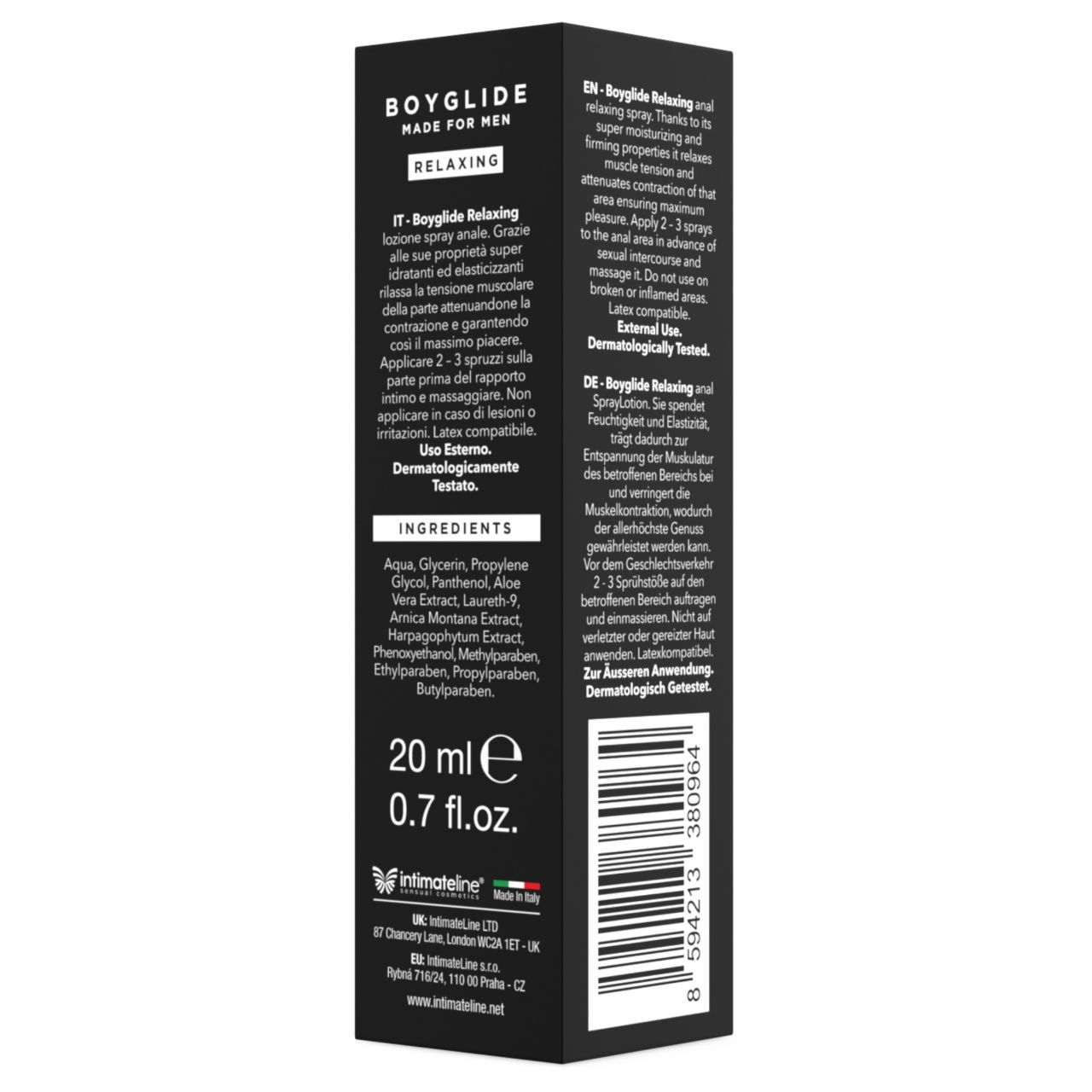 Intimateline Boyglide - anál lazító spray férfiaknak (20ml) Intimateline Boyglide - anál lazító spray férfiaknak (20ml)
