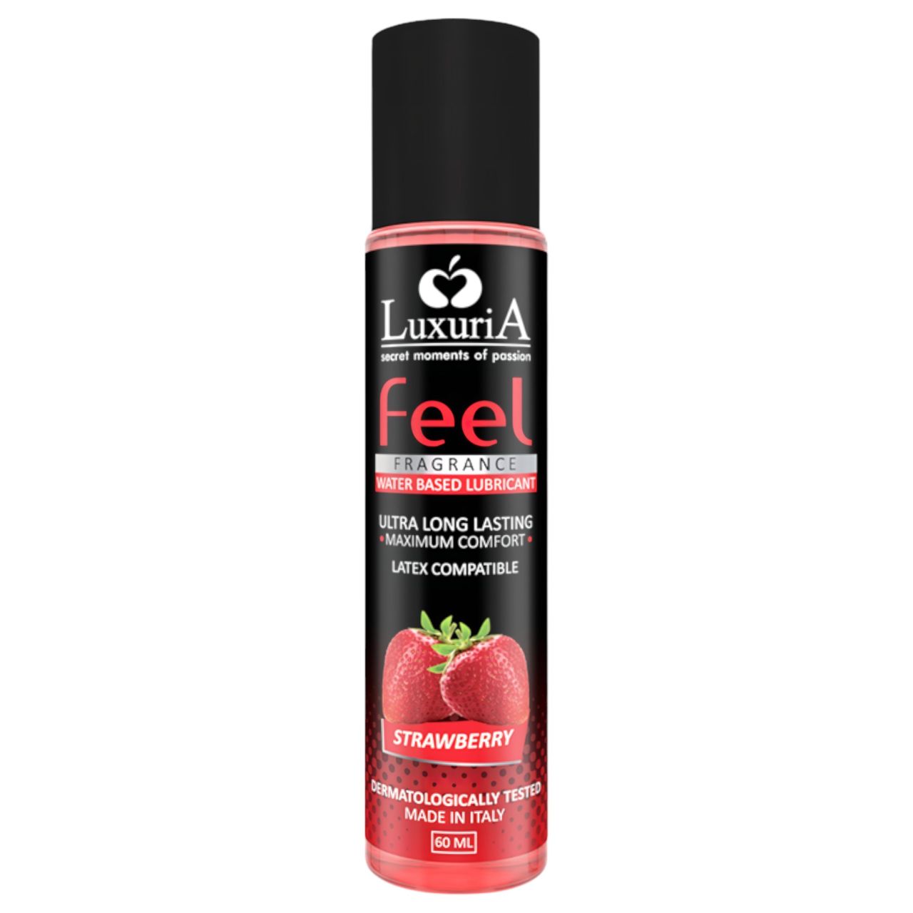 LuxuriA Feel Strawberry - vízbázisú síkosító - eper (60 ml)