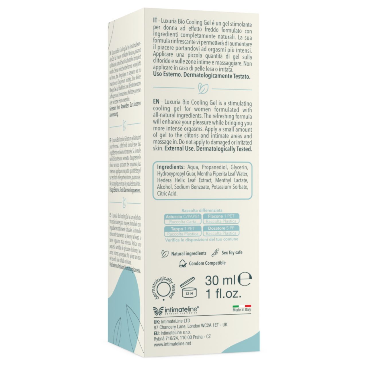 Intimateline Luxuria BIO - hűsítő izgató gél nőknek (30ml) Intimateline Luxuria BIO - hűsítő izgató gél nőknek (30ml)