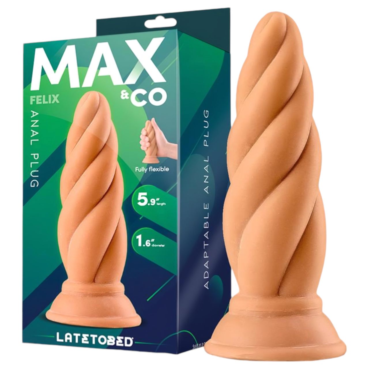 Max & Co Felix - csavaros anál plug - 15 cm (testszínű) Max & Co Felix - csavaros anál plug - 15 cm (testszínű)