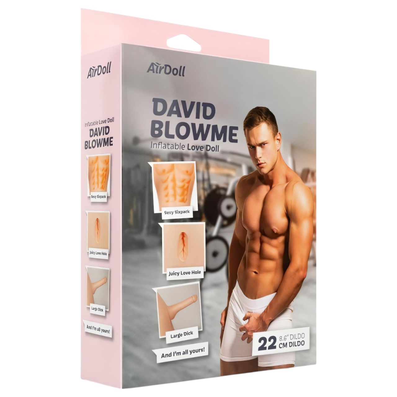 AirDoll David Blowme - felfújható gumiférfi (testszínű)