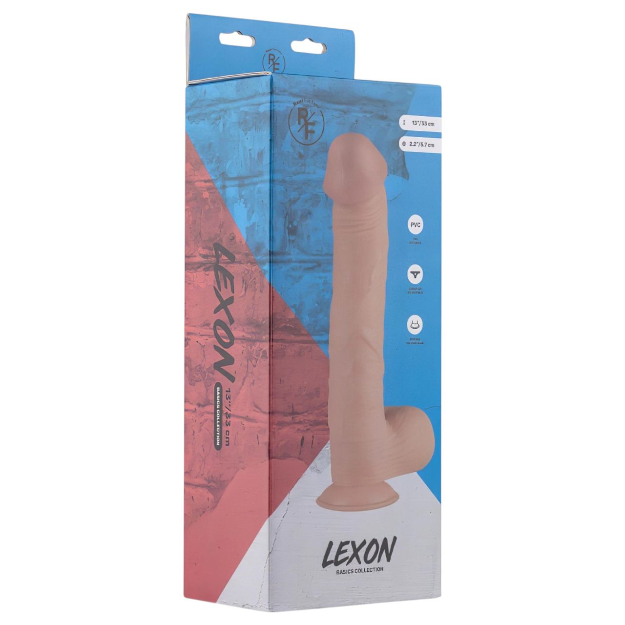Real Fantasy Lexon - herés élethű dildó - 33 cm (testszínű) Real Fantasy Lexon - herés élethű dildó - 33 cm (testszínű)