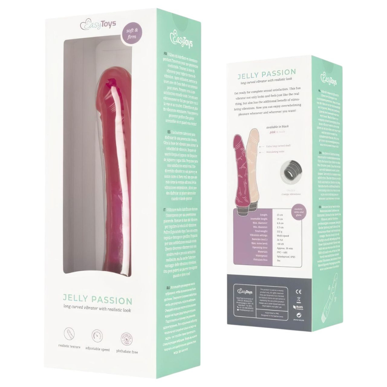 EasyToys Jelly Passion - élethű vibrátor (pink) EasyToys Jelly Passion - élethű vibrátor (pink)