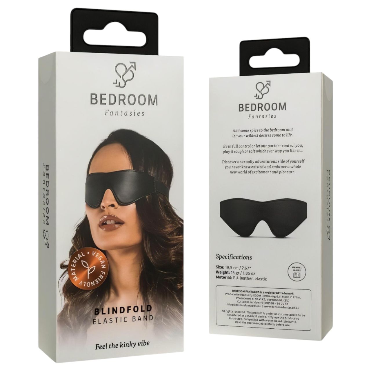 Bedroom Fantasies - bőr hatású szemtakaró (fekete)