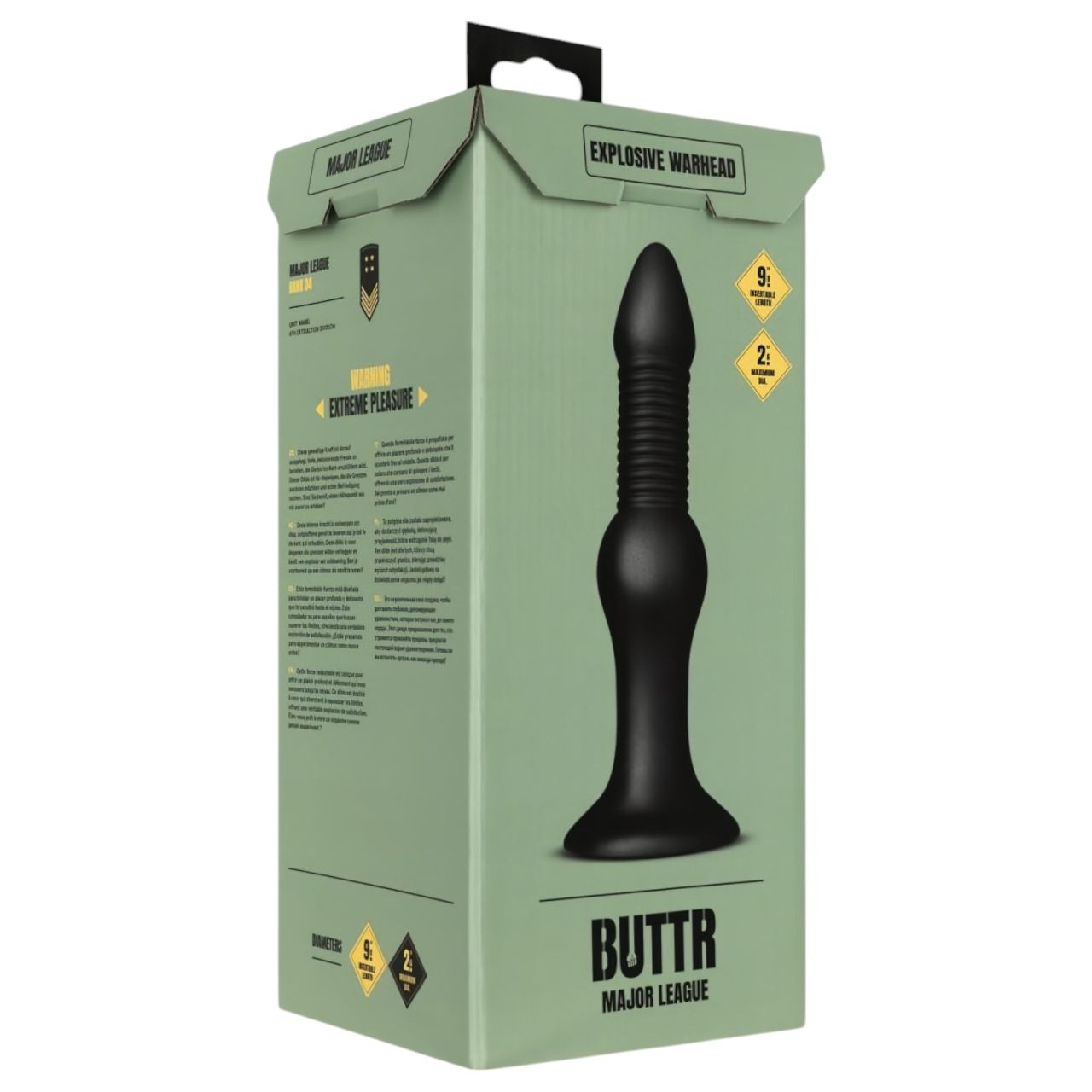 BUTTR Explosive Warhead - anál dildó (fekete)