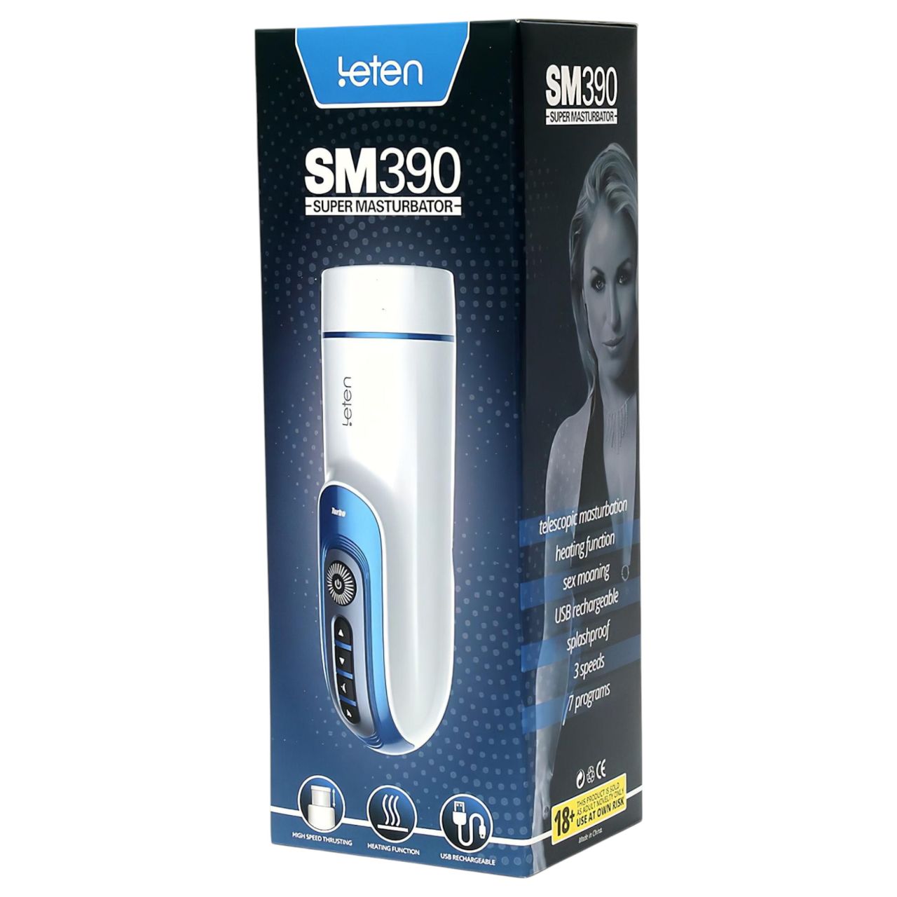 Leten SM390 - nyögő, melegítő maszturbátor (fehér) Leten SM390 - nyögő, melegítő maszturbátor (fehér)