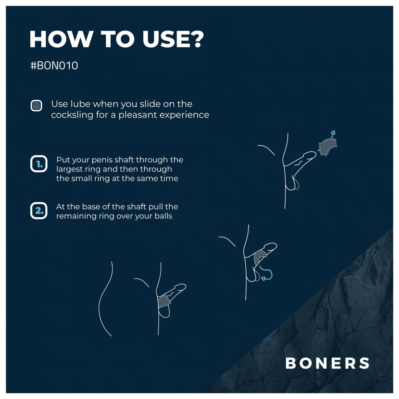Boners Cocksling - péniszgyűrű és herenyújtó-gyűrű (szürke) Boners Cocksling - péniszgyűrű és herenyújtó-gyűrű (szürke)