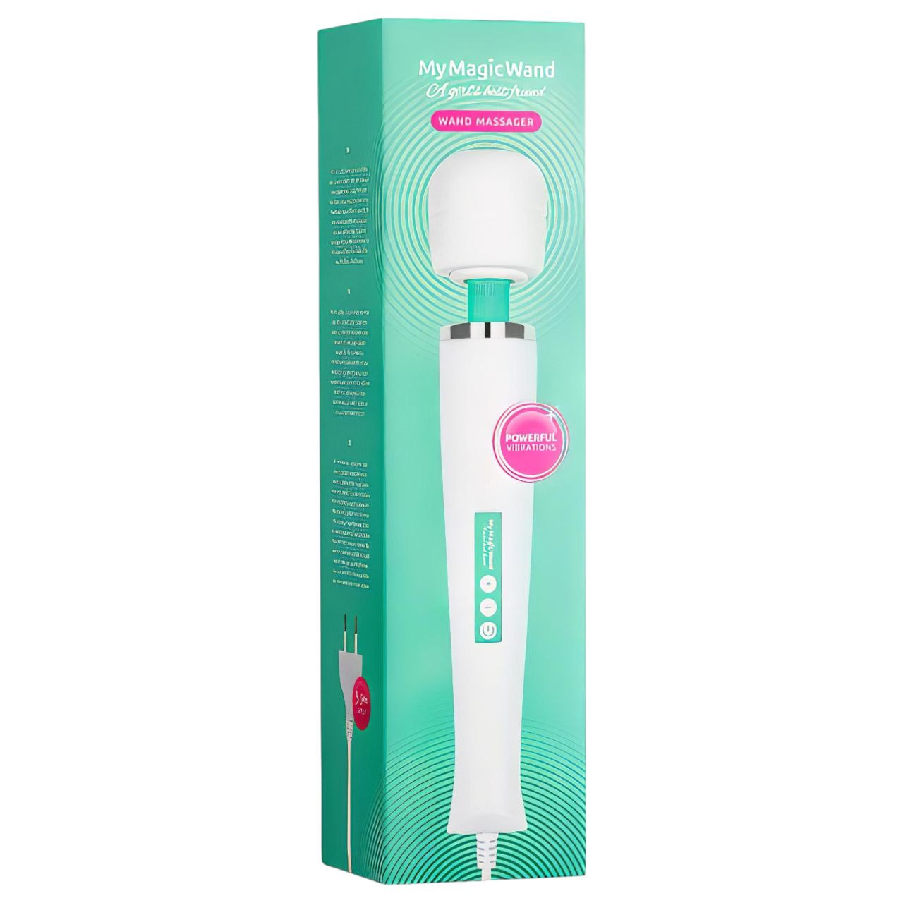MyMagicWand - erős masszírozó vibrátor (fehér-türkiz) MyMagicWand - erős masszírozó vibrátor (fehér-türkiz)