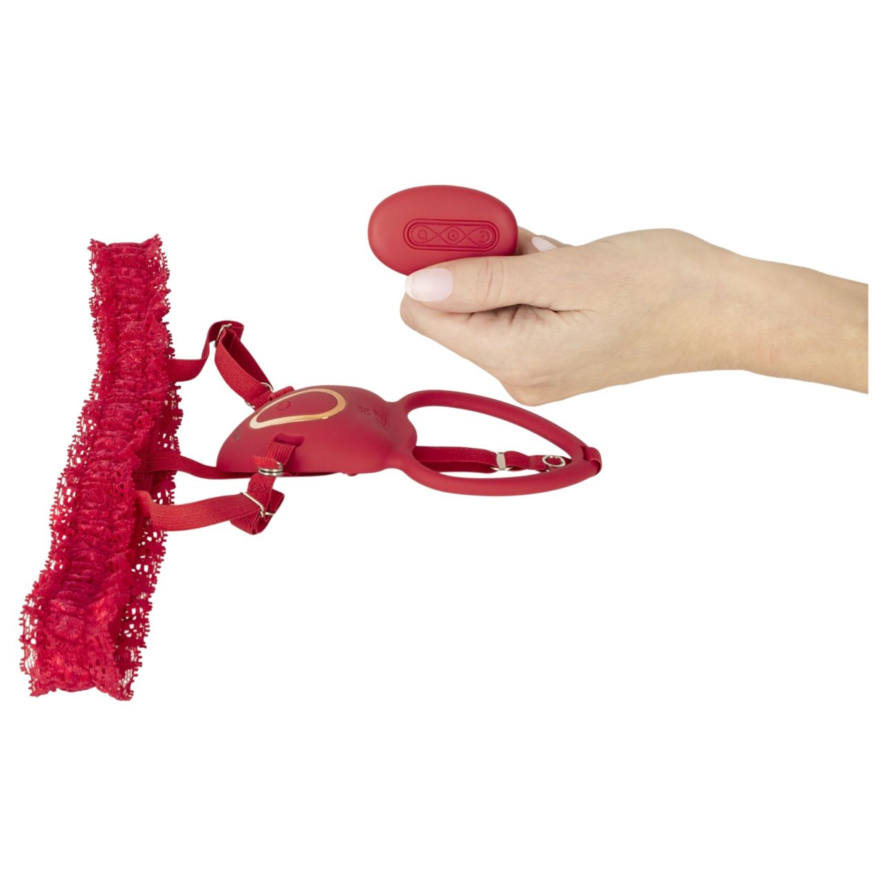 You2Toys - viselhető vibrációs csiklóizgató (piros)