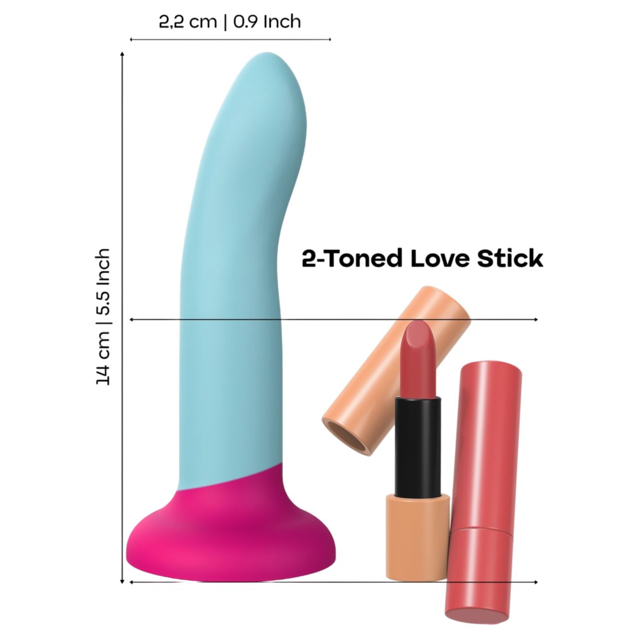 Dreamtoys Love Signal - kétszínű szilikon dildó kis (kék)