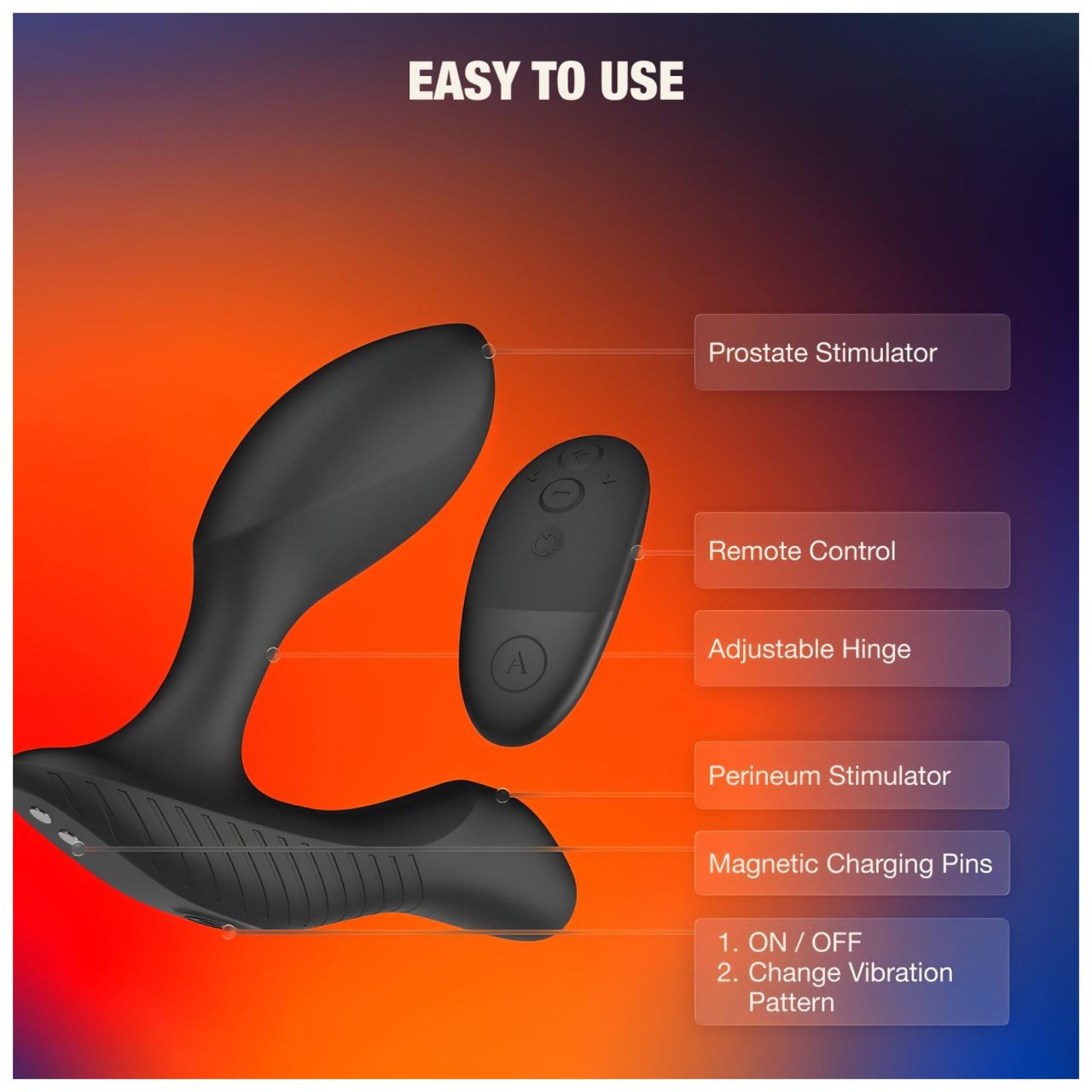 Arcwave Perk - prosztatavibrátor távirányítóval (fekete) Arcwave Perk - prosztatavibrátor távirányítóval (fekete)