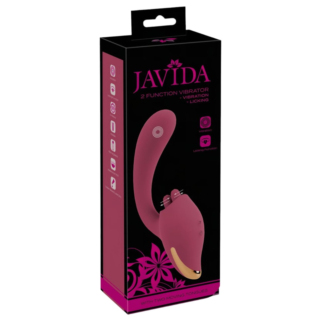 Javida - nyelves 2in1 vibrátor (piros) Javida - nyelves 2in1 vibrátor (piros)
