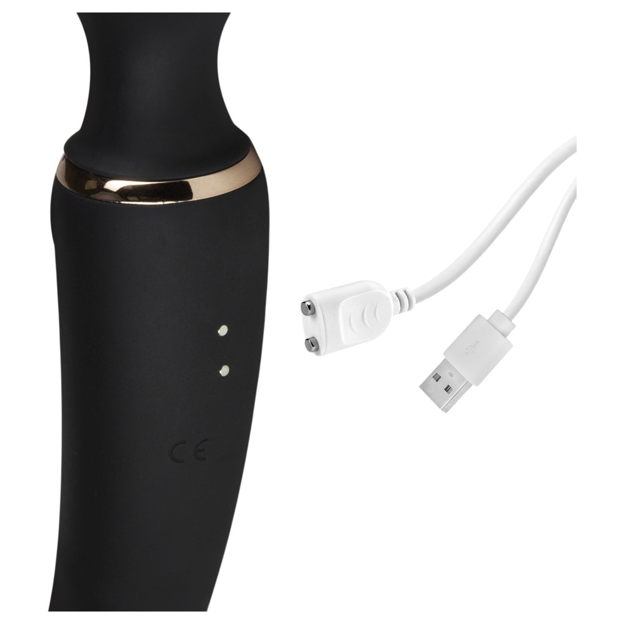Blush Lush - 2 az 1-ben wand és G-pont vibrátor (fekete) Blush Lush - 2 az 1-ben wand és G-pont vibrátor (fekete)