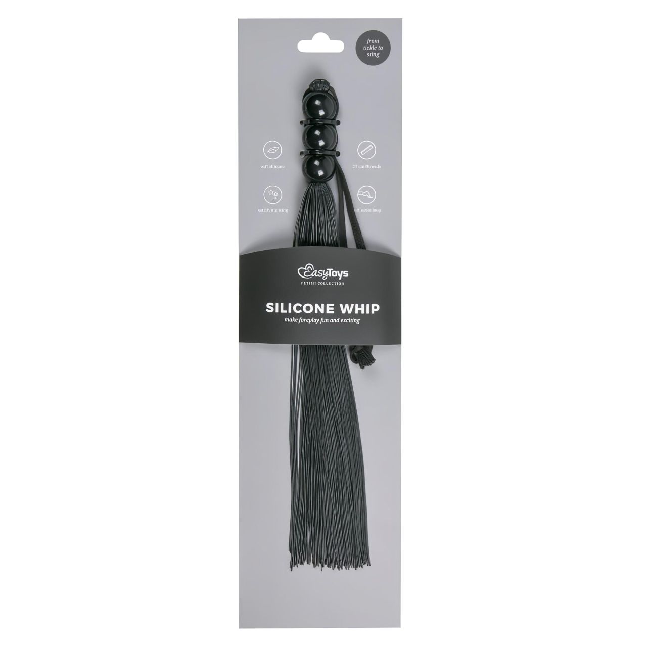 EasyToys Silicone Whip - szilikon korbács (fekete) EasyToys Silicone Whip - szilikon korbács (fekete)