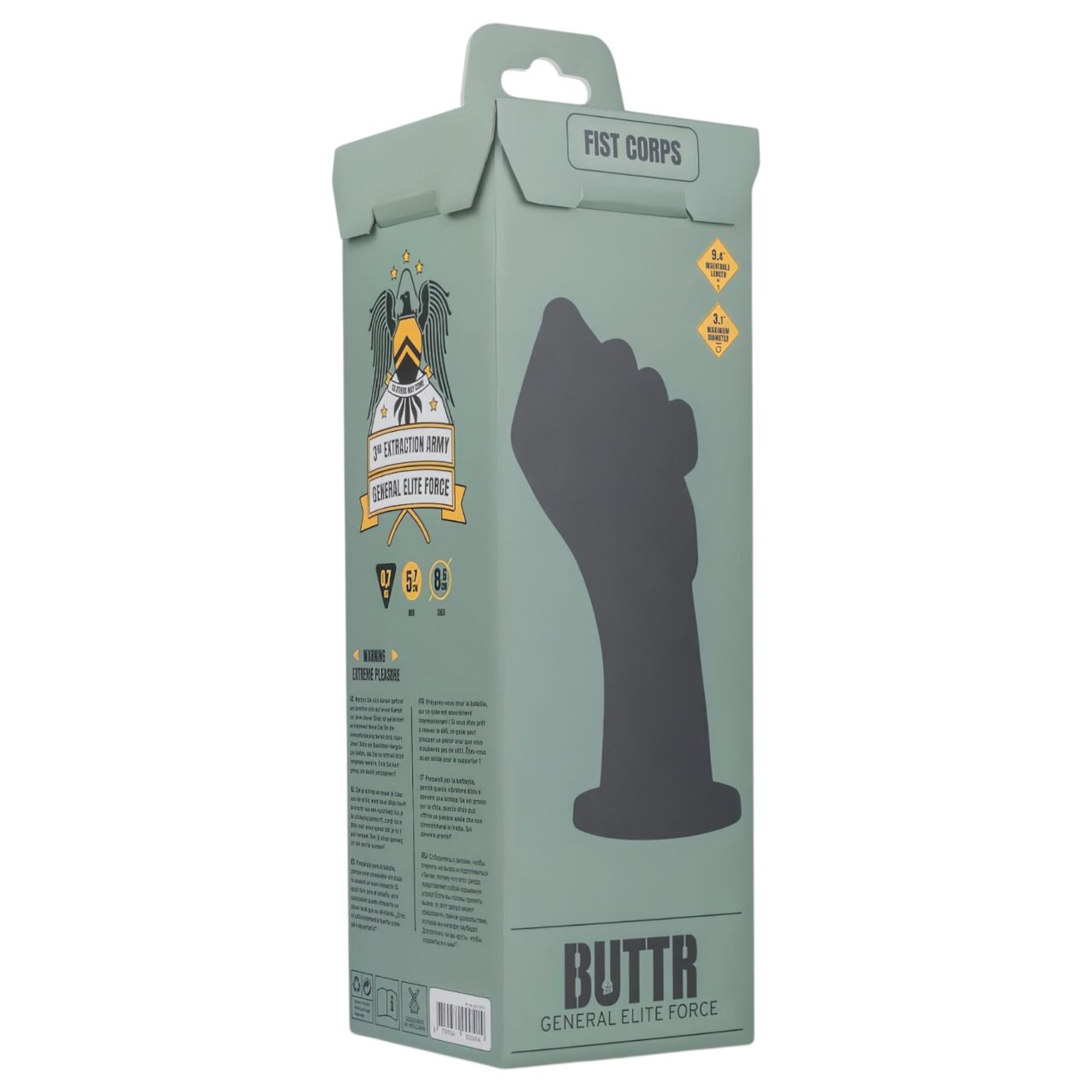 BUTTR Fist Corps - fisting dildó (fekete)