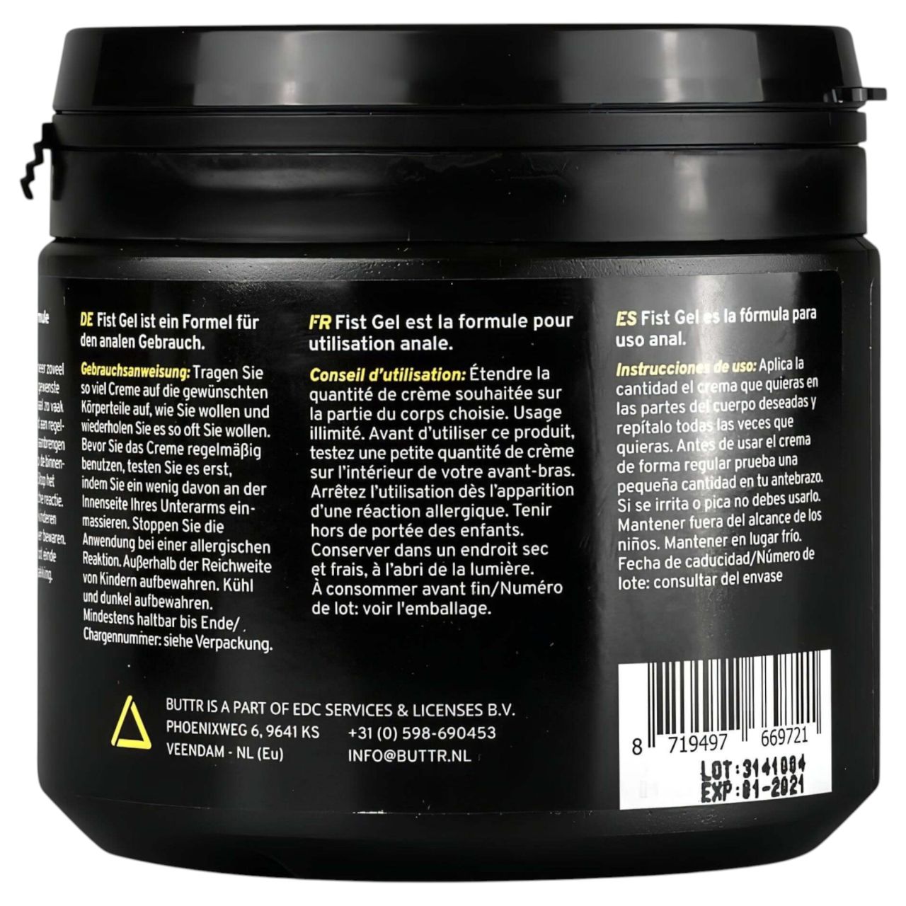 BUTTR Fisting Gel - öklöző, vízbázisú síkosító gél (500 ml) BUTTR Fisting Gel - öklöző, vízbázisú síkosító gél (500 ml)