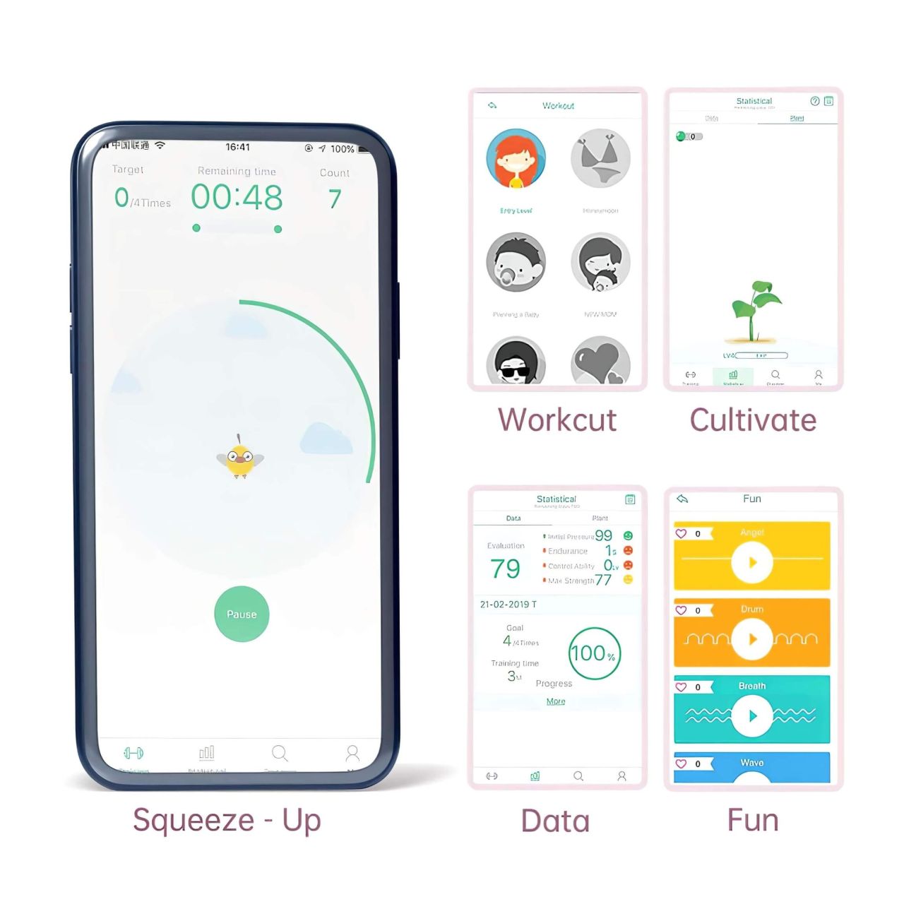 Magic Motion FitCute - App-vezérelt vibrációs gésagolyó (menta)