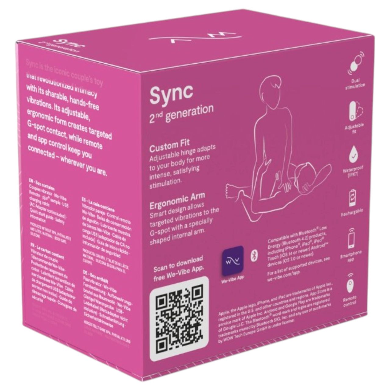 We-Vibe Sync - App- és távirányítós párvibrátor (pink) We-Vibe Sync - App- és távirányítós párvibrátor (pink)