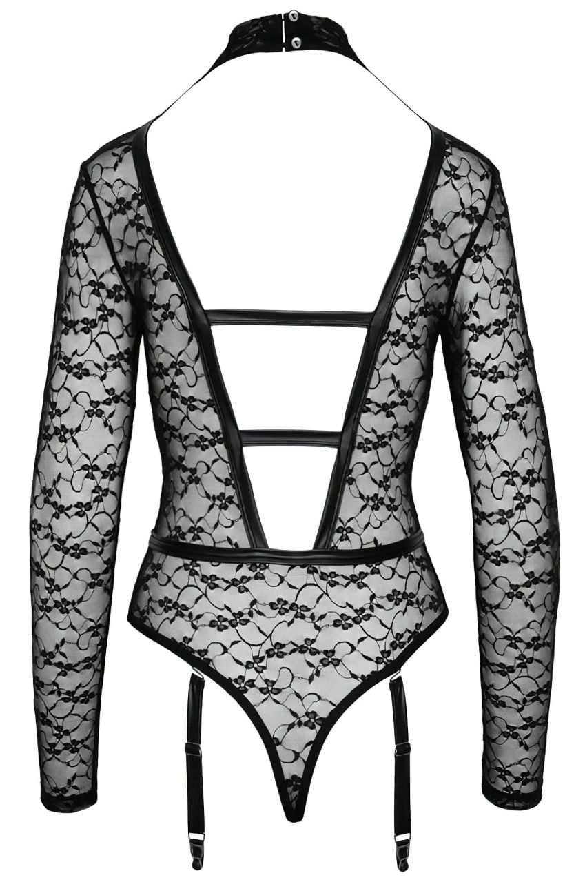 Cottelli - átlátszó, pántos body (fekete) Cottelli - átlátszó, pántos body (fekete)