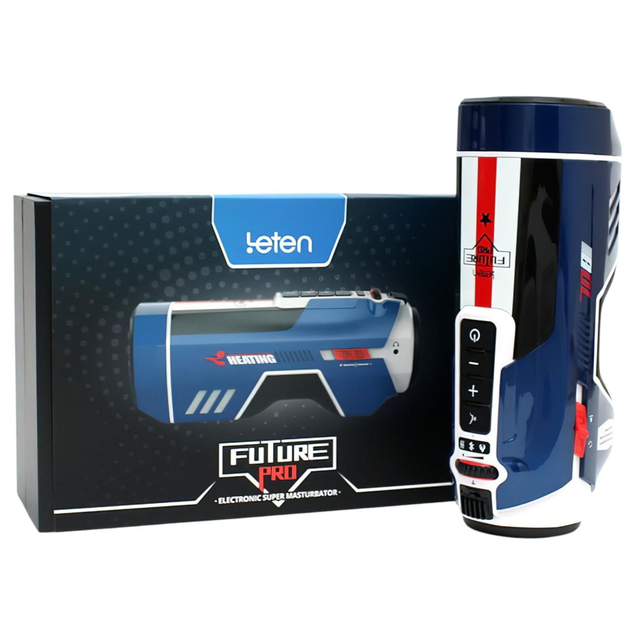 Leten SM Future Pro - hálózati lökő, szorító, melegítő maszturbátor (kék)