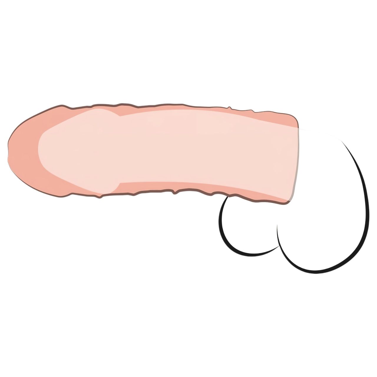 Pipedream - X-TENSION Perfect 1 - élethű péniszköpeny (17,7 cm, testszínű)