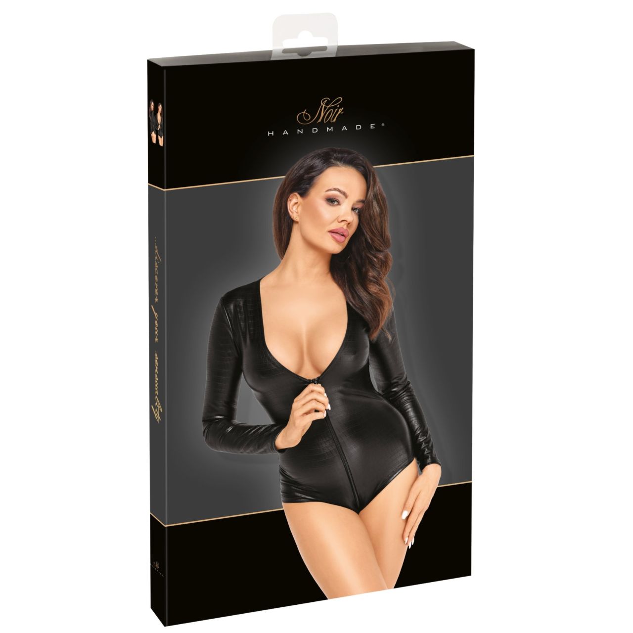 Noir - fényes hosszú ujjú body (fekete) Noir - fényes hosszú ujjú body (fekete)