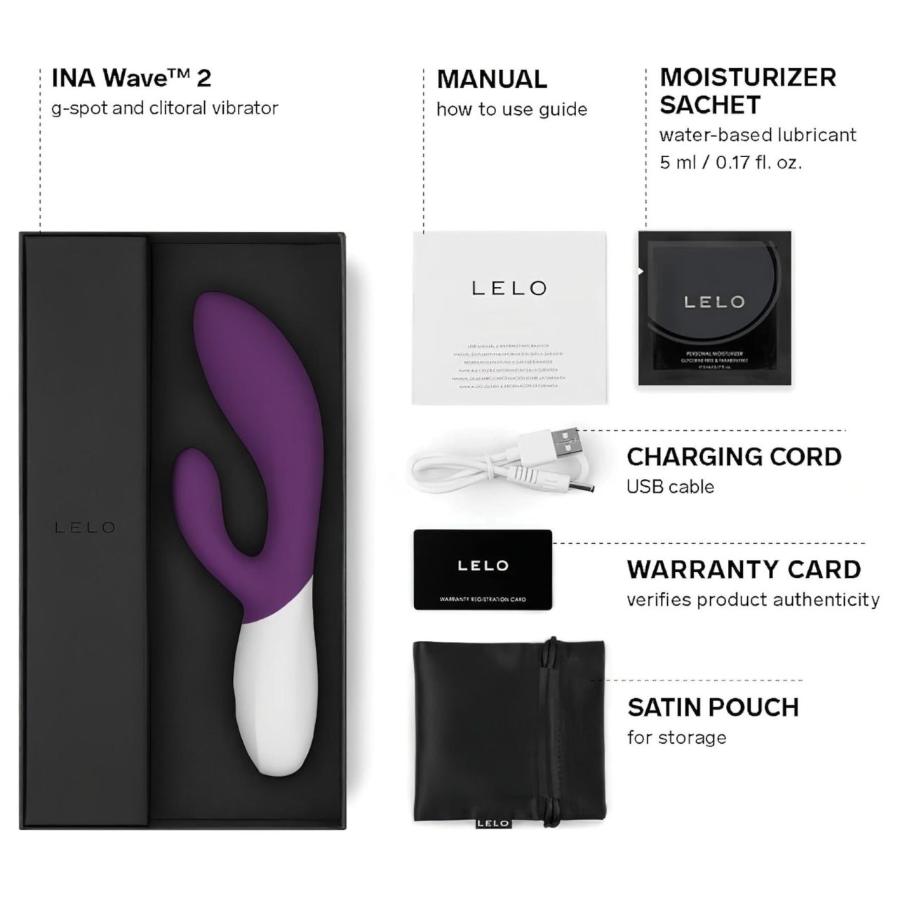 LELO Ina Wave 2 - akkus, vízálló vibrátor (lila)