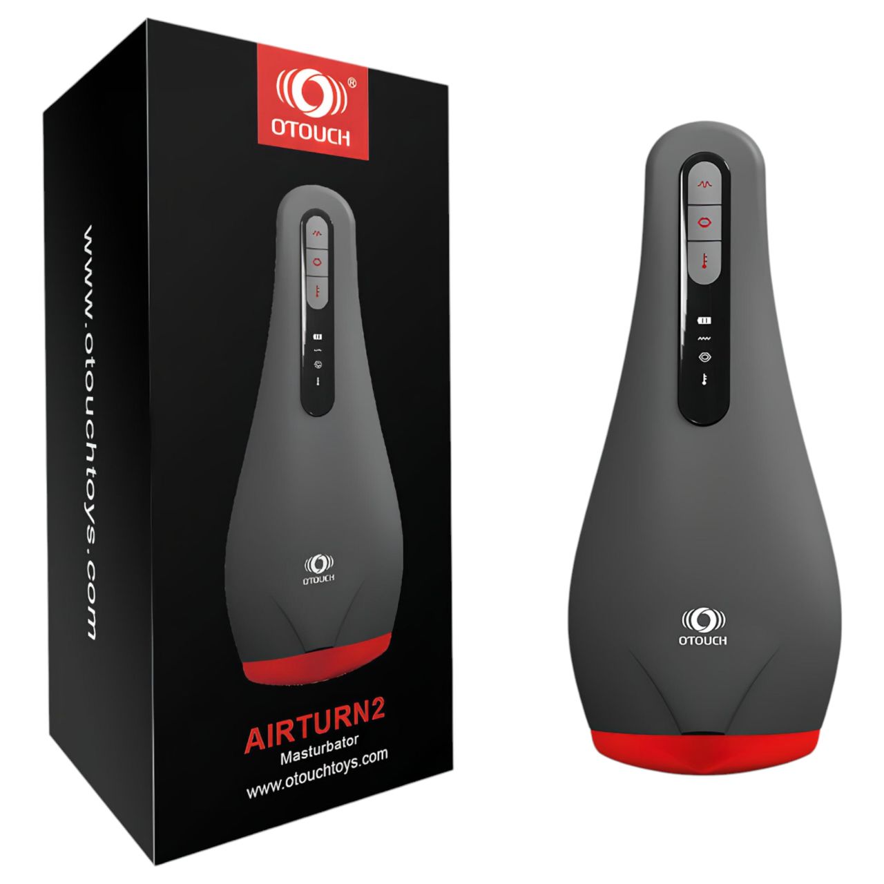 OTOUCH Airturn 2 - akkus szívó maszturbátor (fekete)