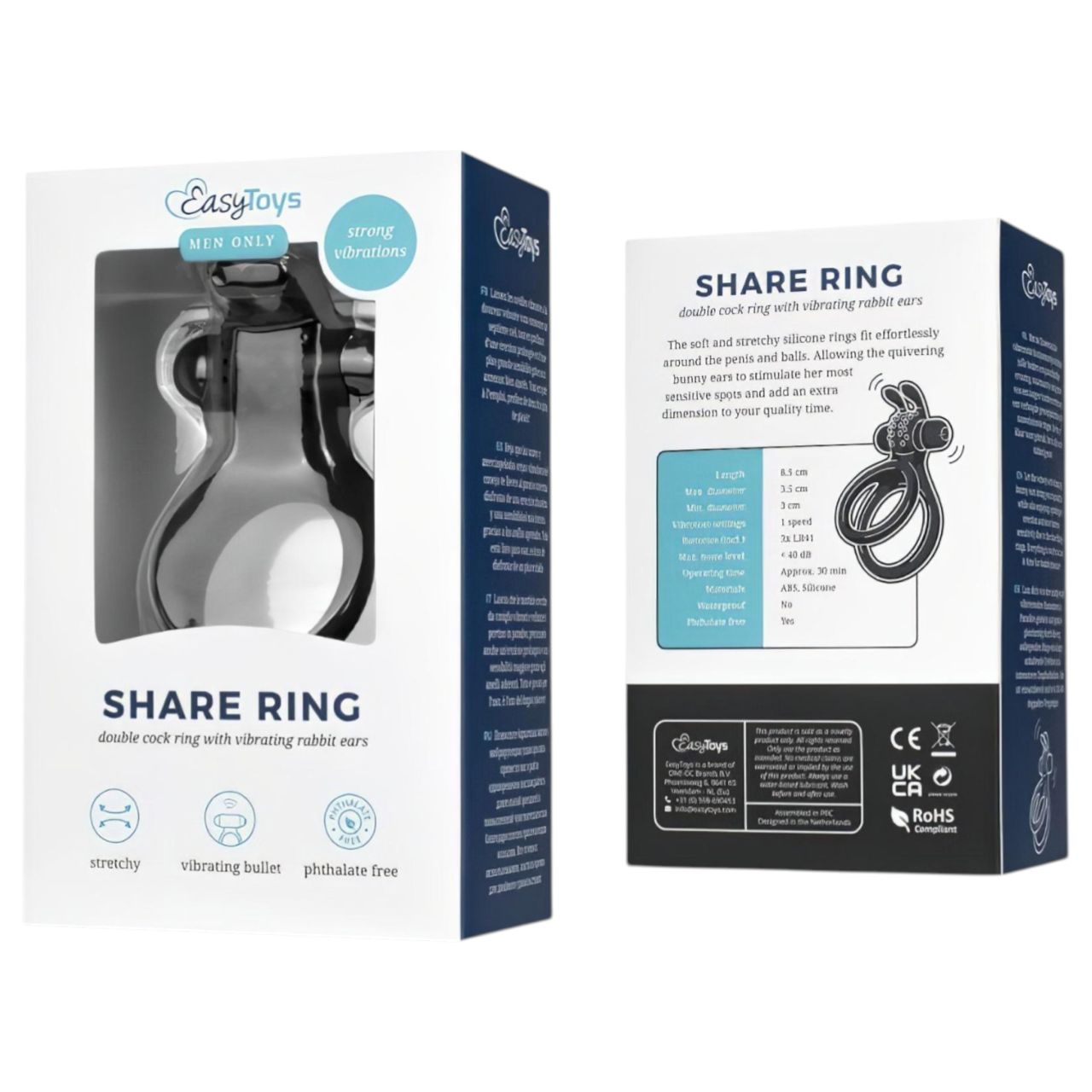 EasyToys Share Ring - vibrációs pénisz- és heregyűrű (fekete) EasyToys Share Ring - vibrációs pénisz- és heregyűrű (fekete)