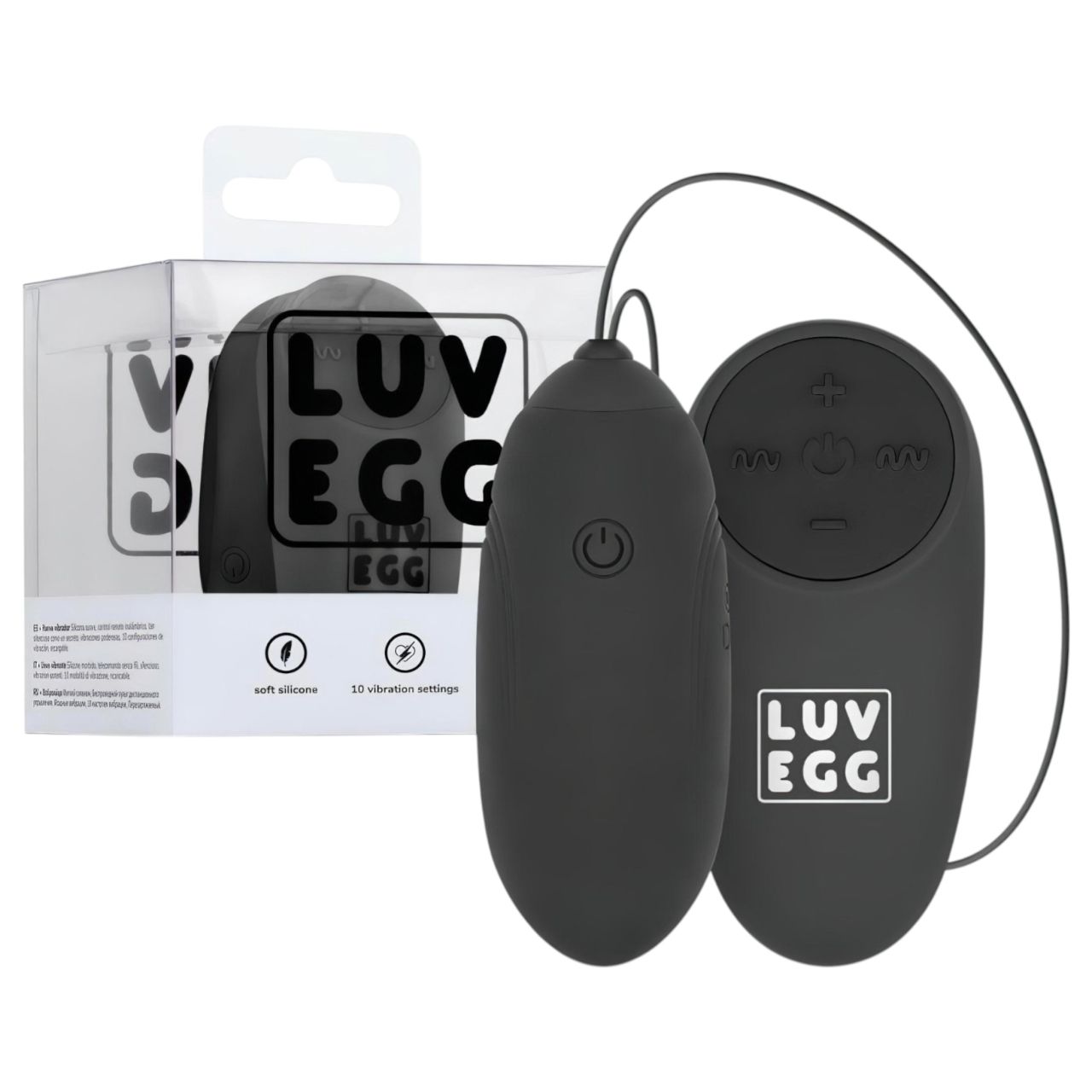 LUV EGG - hordható akkus, rádiós vibrációs tojás (fekete)