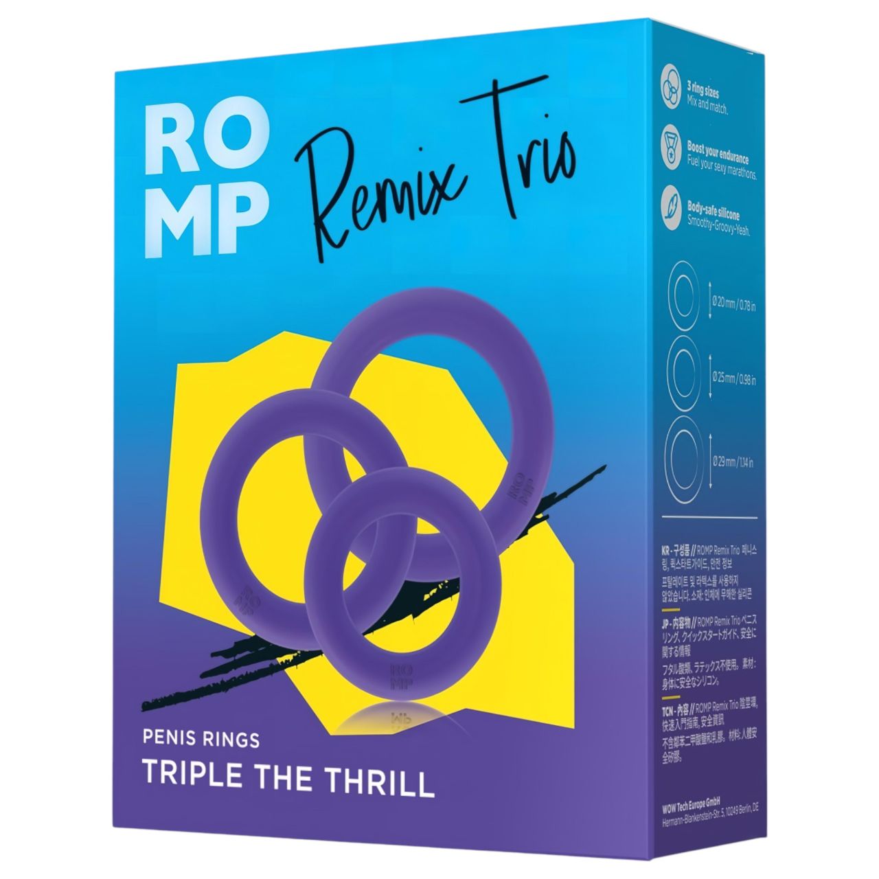 ROMP Remix Trio - péniszgyűrű szett - 3 db (lila) ROMP Remix Trio - péniszgyűrű szett - 3 db (lila)