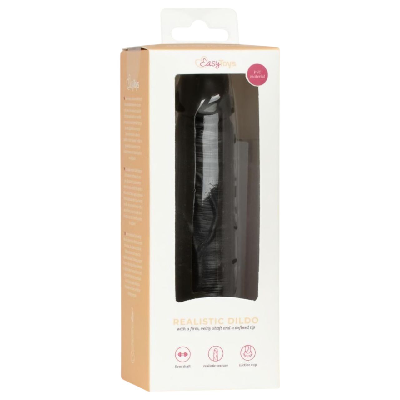 EasyToys - élethű dildó - 12 cm (fekete)