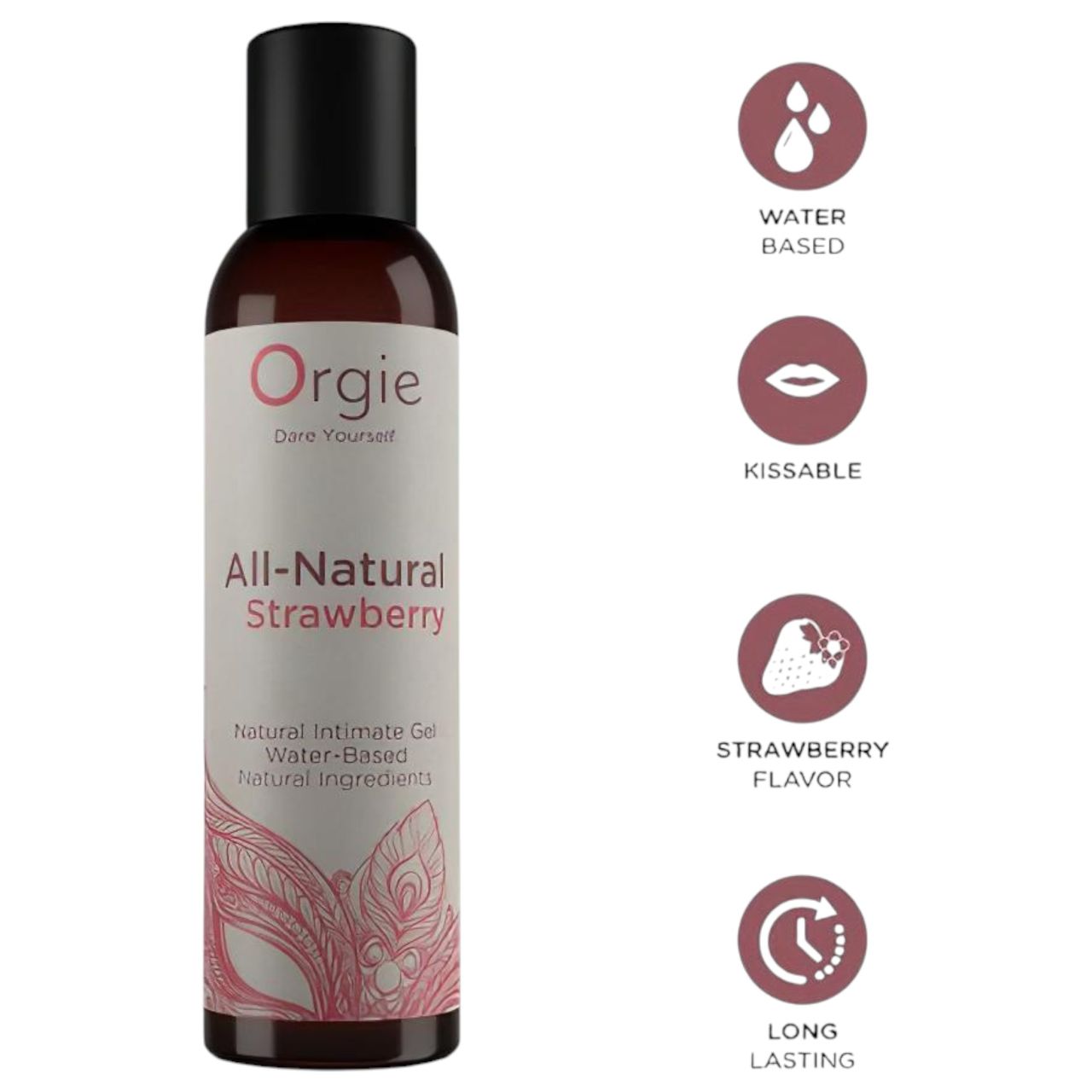 Orgie All Natural - vízbázisú síkosító gél - eper (150 ml) Orgie All Natural - vízbázisú síkosító gél - eper (150 ml)