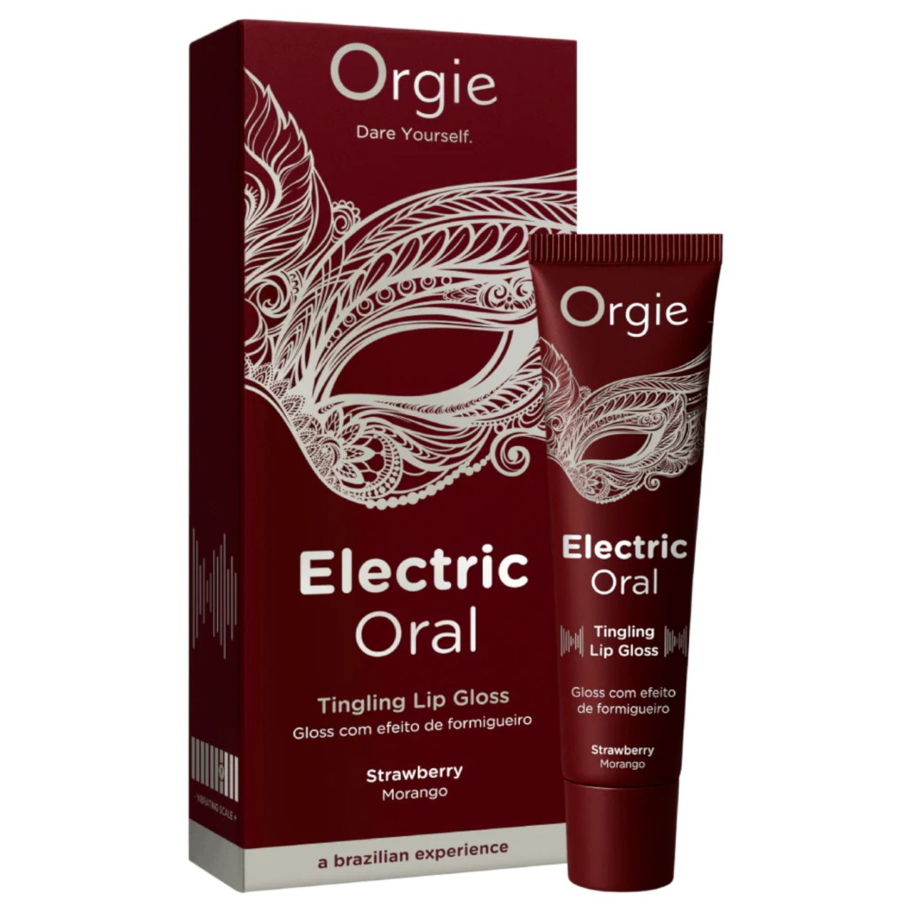 Orgie Electric Oral - bizsergető hatású ajakfény - eper (10 ml)