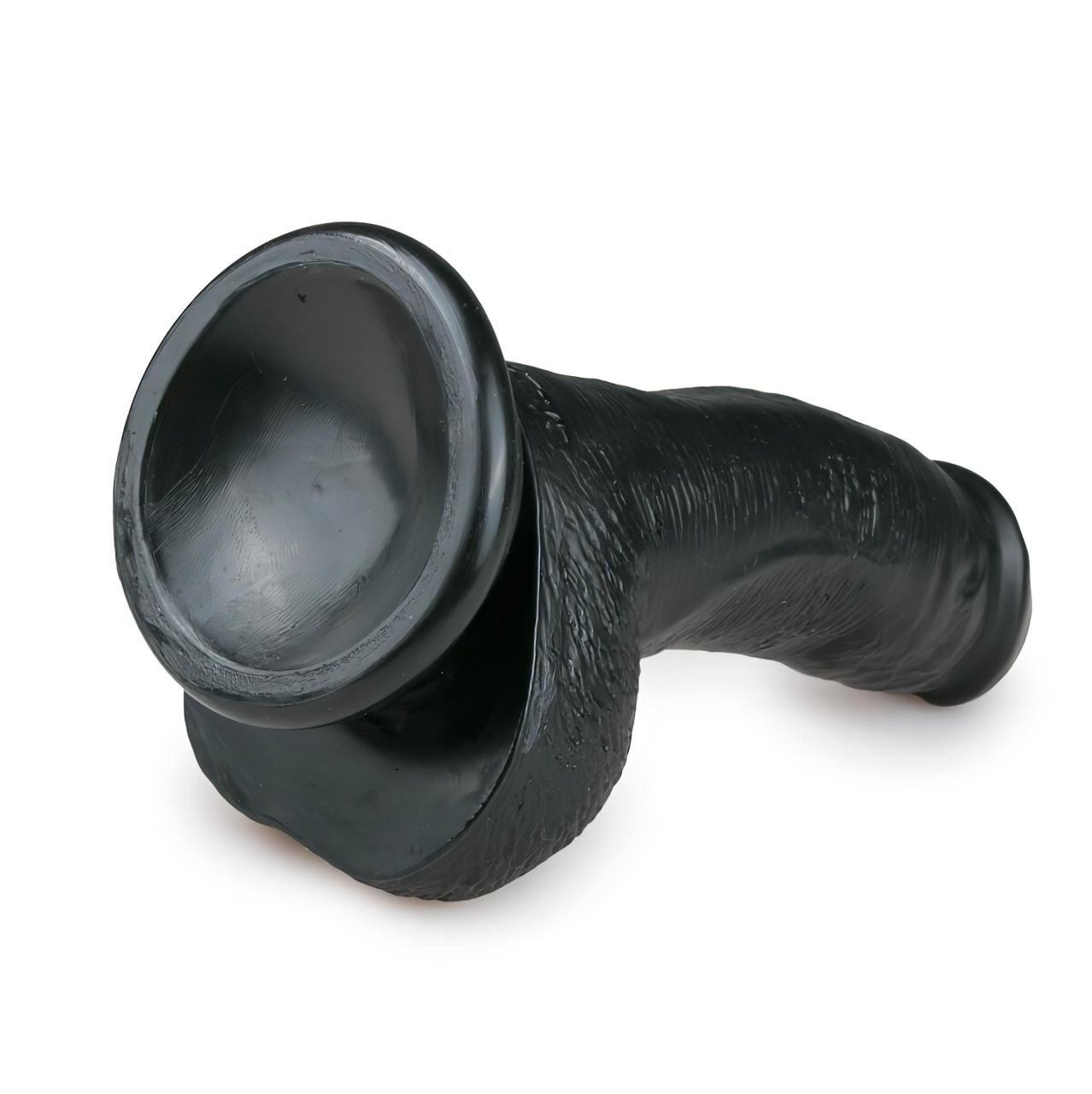 EasyToys - tapadókorongos, herés dildó (15 cm, fekete) EasyToys - tapadókorongos, herés dildó (15 cm, fekete)