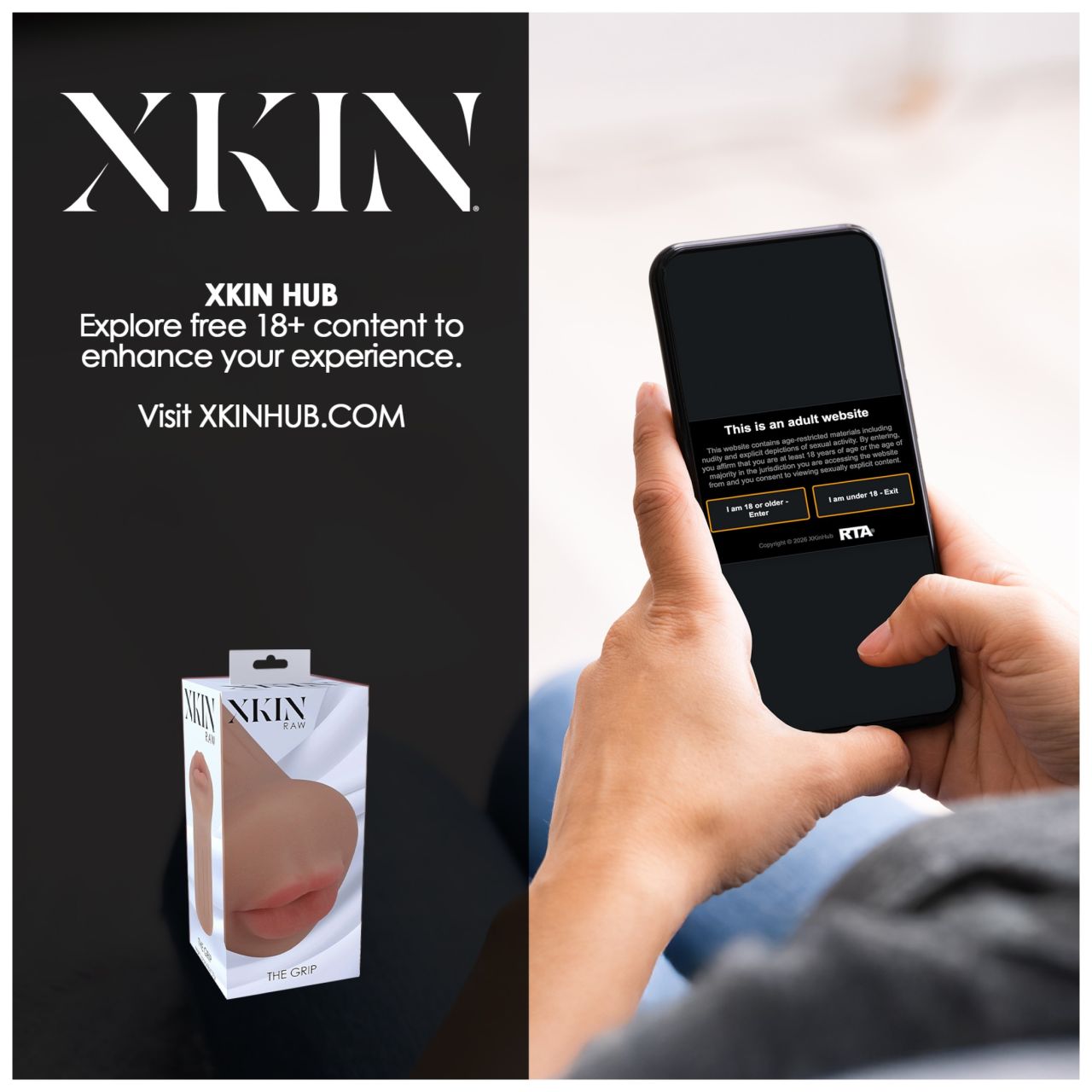 XKIN - műszáj maszturbátor - S (sötét testszínű) XKIN - műszáj maszturbátor - S (sötét testszínű)