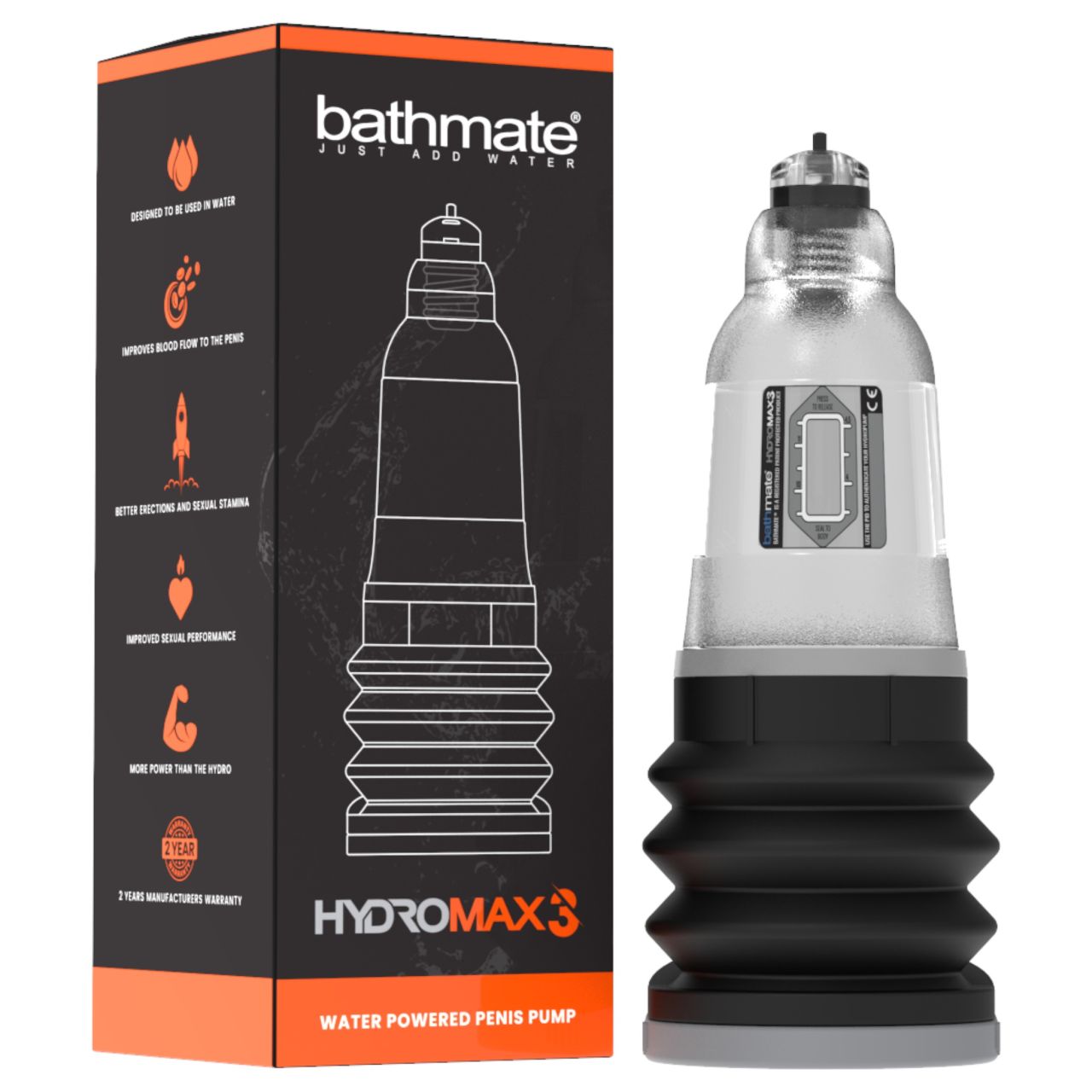 Bathmate Hydromax3 - hidropumpa (átlátszó)