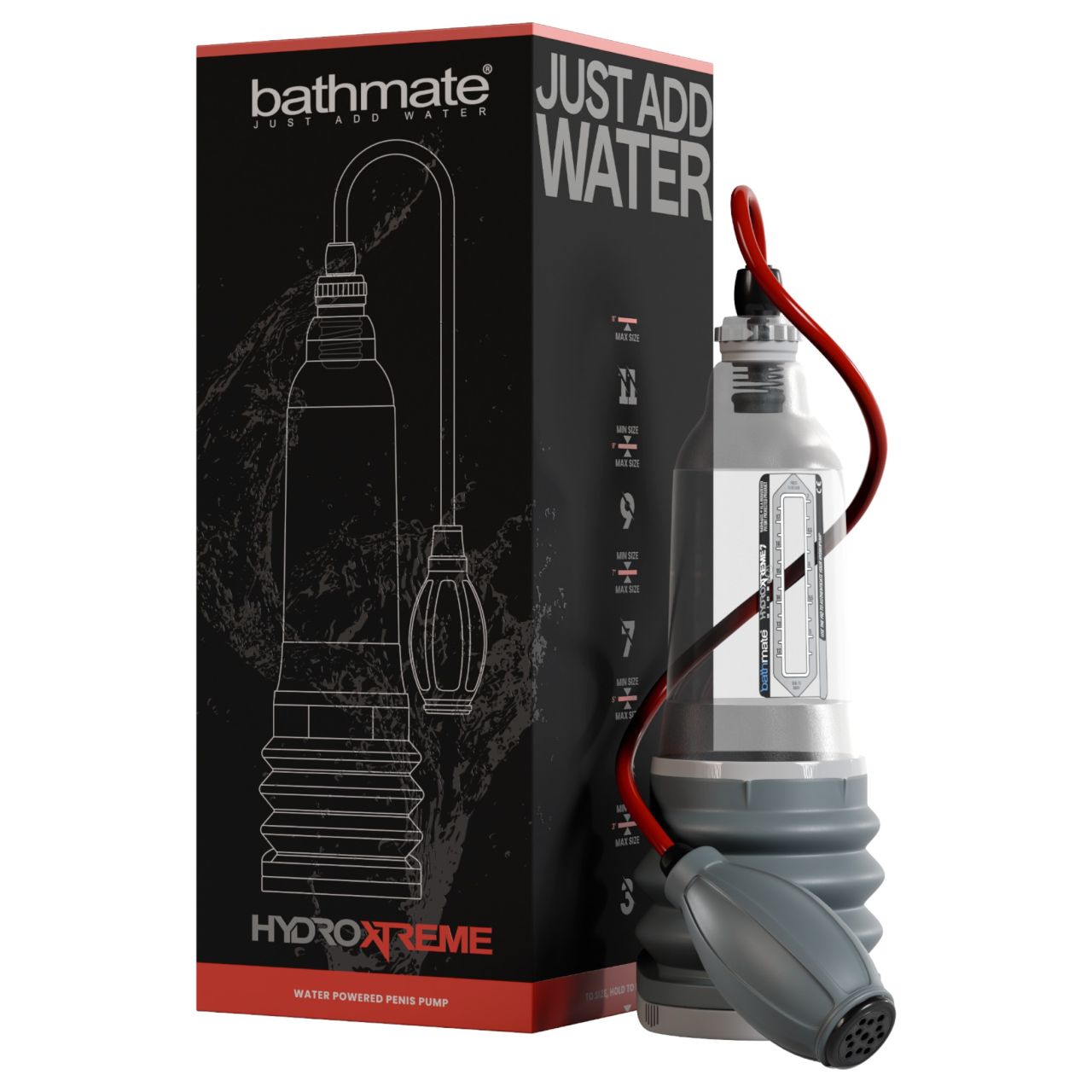 Bathmate HydroXtreme 7 Wide Boy - hidropumpa szett (átlátszó)
