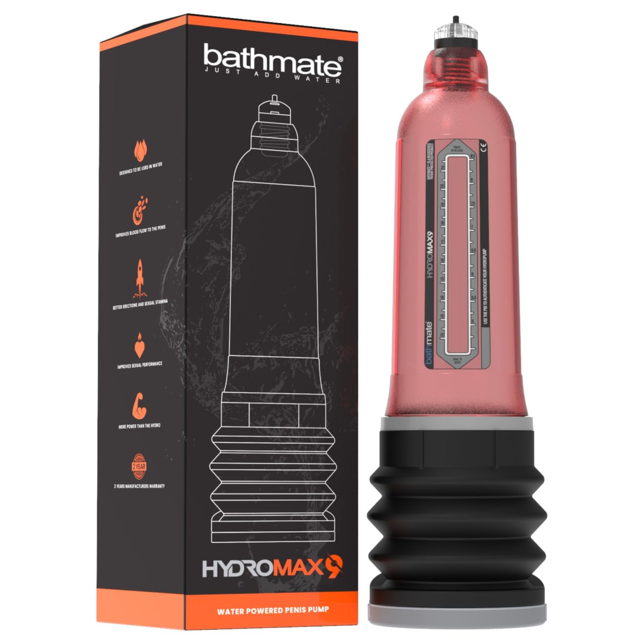 Bathmate Hydromax9 - hidropumpa (piros)