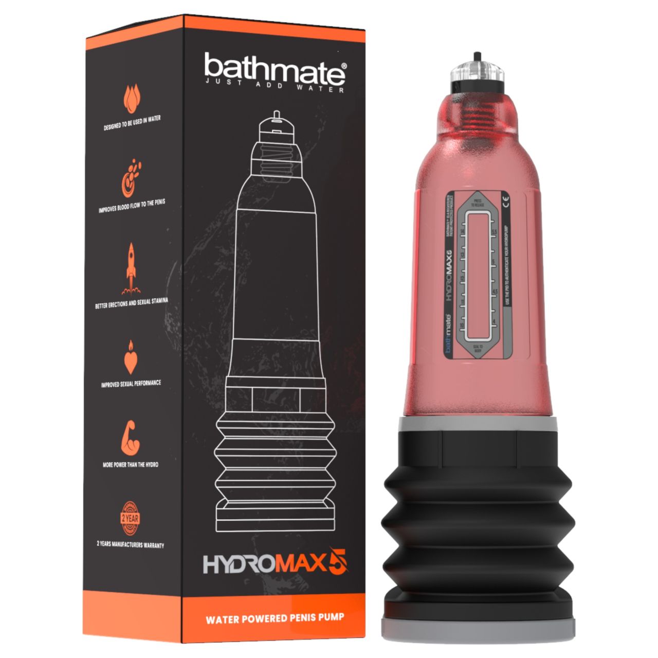 Bathmate Hydromax5 - hidropumpa (piros)