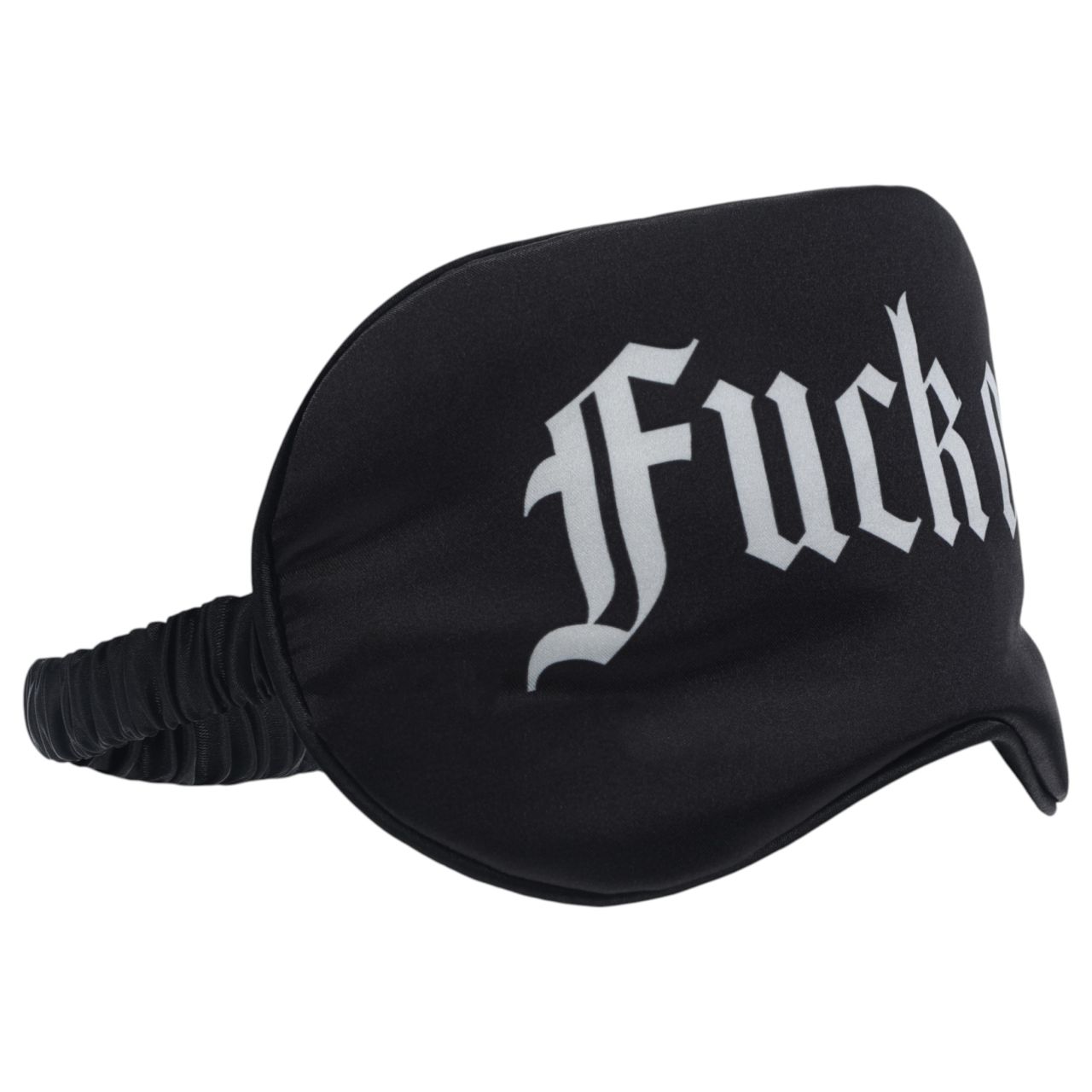 Ouch! Fuck Off - feliratos szatén BDSM szemmaszk (fekete)